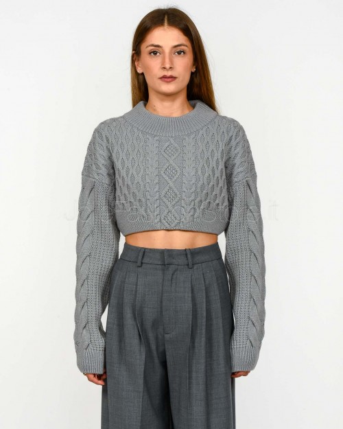 Patrizia Pepe Maglione Crop Mistery Gray  2K0333 K217 S733