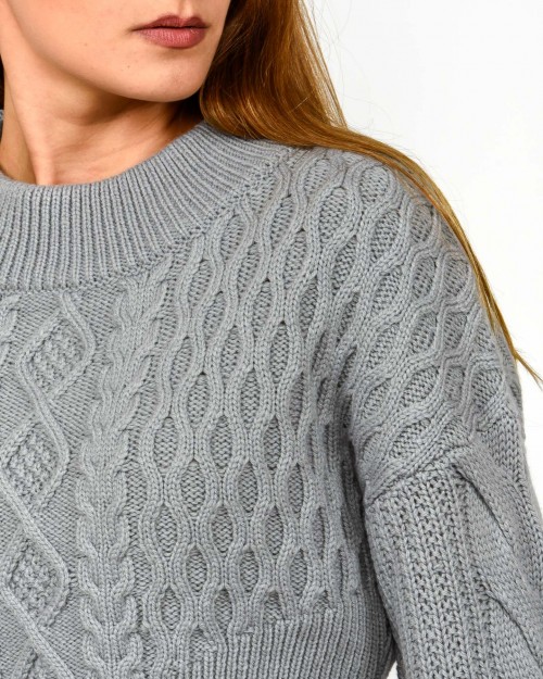 Patrizia Pepe Maglione Crop Mistery Gray  2K0333 K217 S733