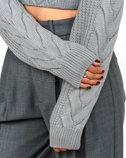 Patrizia Pepe Maglione Crop Mistery Gray  2K0333 K217 S733