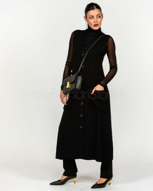 Meimeij Cardigan Lana Merlino Nero