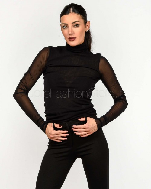 Meimeij Maglia Collo Alto Nero