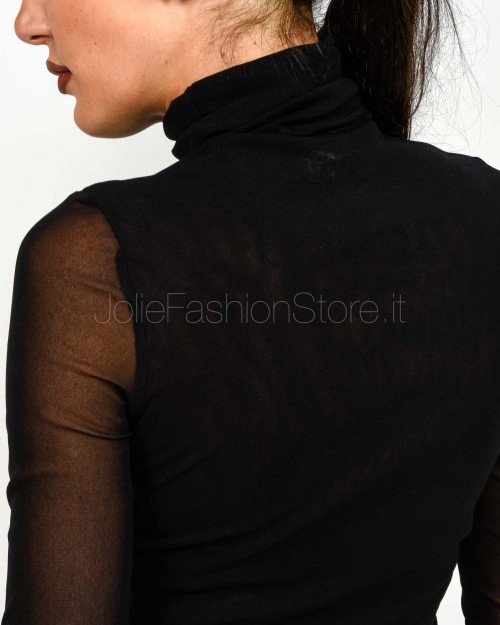 Meimeij Maglia Collo Alto Nero  M5FO11 100