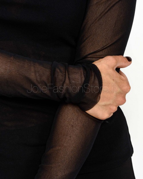 Meimeij Maglia Collo Alto Nero  M5FO11 100