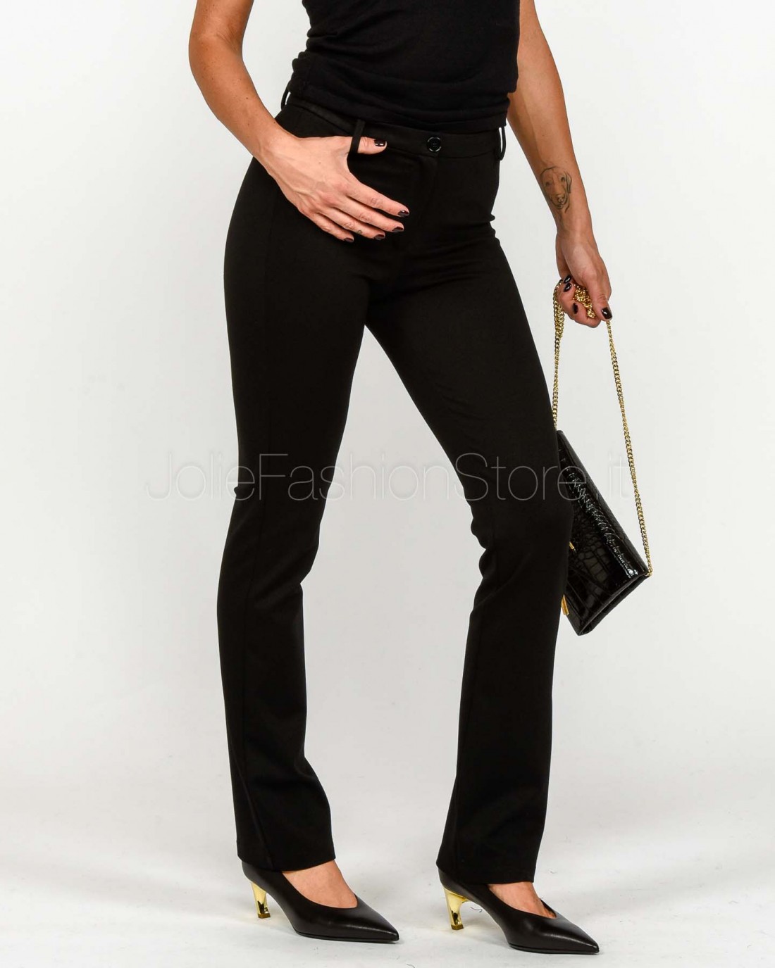 Patrizia Pepe Pantalone Slim Fit Nero  8P0771 A025 K103