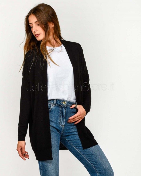 Solo Tre Schwarze Strickjacke