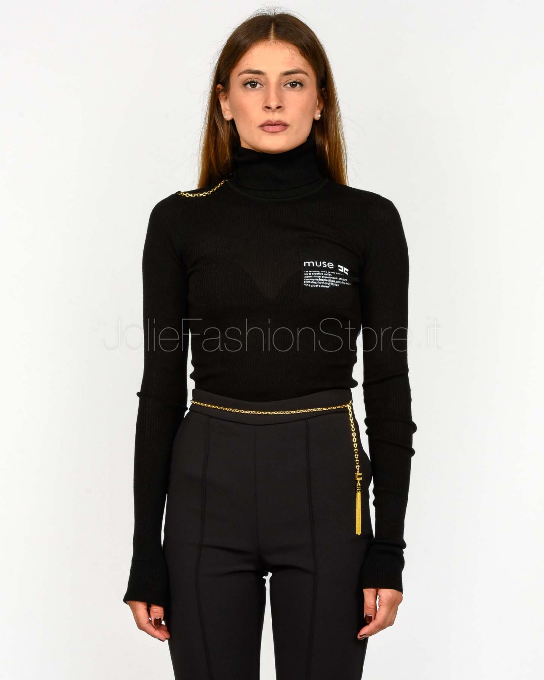 Elisabetta Franchi Maglia Tricot Nero