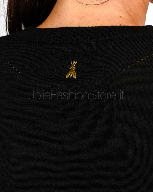 Patrizia Pepe Maglia Girocollo In Lana Nero  8K0334 KM36 K103