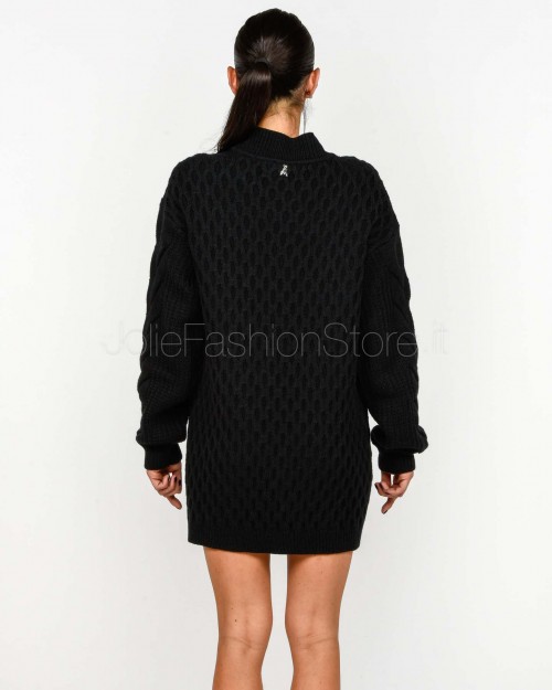 Patrizia Pepe Abito Misto Lana Nero  2K0334 K217 K103