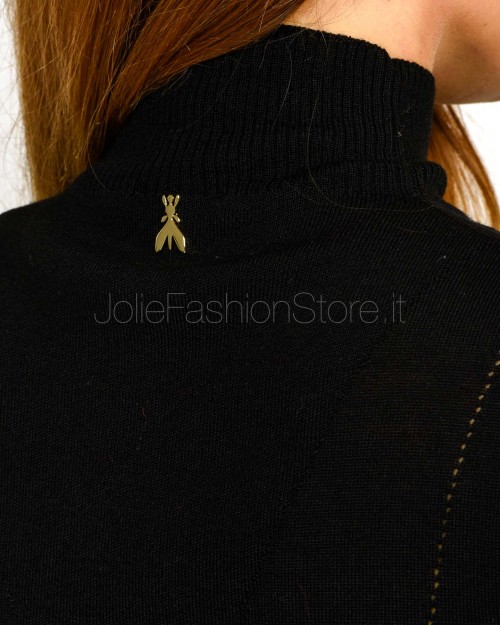 Patrizia Pepe Maglia Collo Alto In Lana Nero  8K0333 KM36 K103