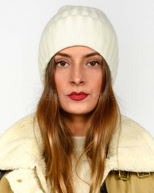 Not Shy Cappello in Cashmere Bianco Modello Dora