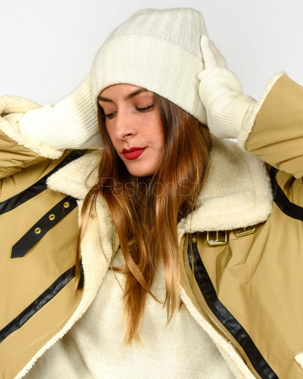 Not Shy Cappello in Cashmere Bianco Modello Dora  DORA ECRU