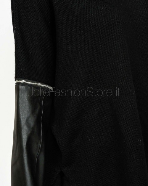 Meimeij Maglia Dolcevita Con Maniche Staccabili Nero  M5FZ81 100