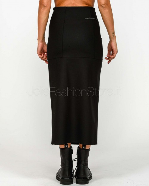 Patrizia Pepe Gonna Midi Con Spacco Nero  2G1039 A475 K103