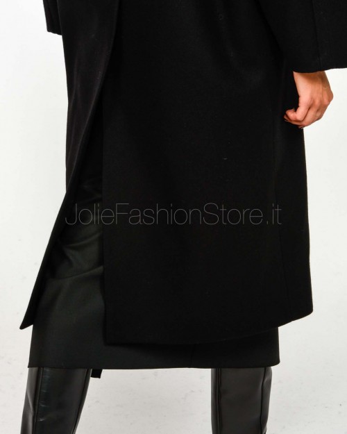 Meimeij Cappotto Doppiopetto Maniche Ampie Nero  M5FL01 100