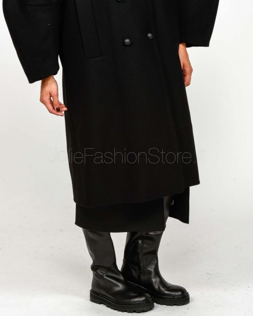 Meimeij Cappotto Doppiopetto Maniche Ampie Nero  M5FL01 100