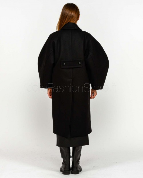 Meimeij Cappotto Doppiopetto Maniche Ampie Nero  M5FL01 100