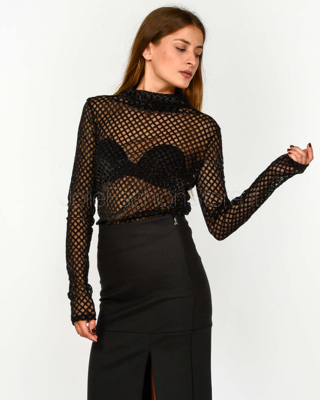 Patrizia Pepe MAGLIA/TOP Black Net