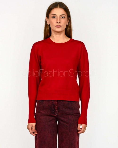 Patrizia Pepe Maglia Girocollo In Lana Extreme red  8K0334 KM36 R863