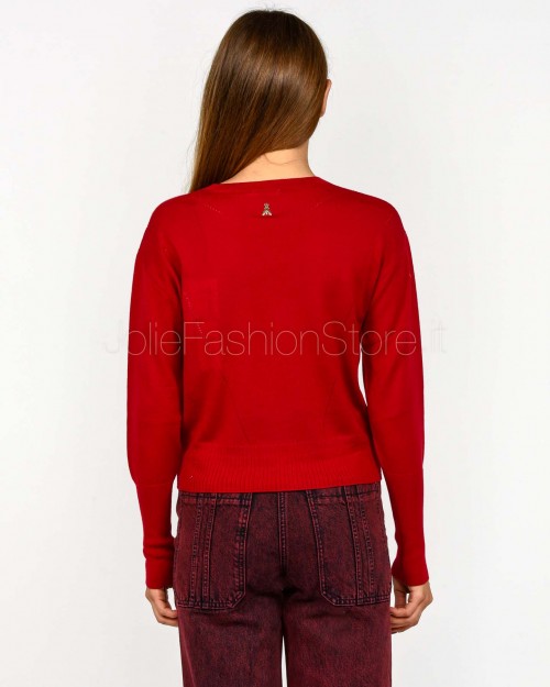 Patrizia Pepe Maglia Girocollo In Lana Extreme red  8K0334 KM36 R863
