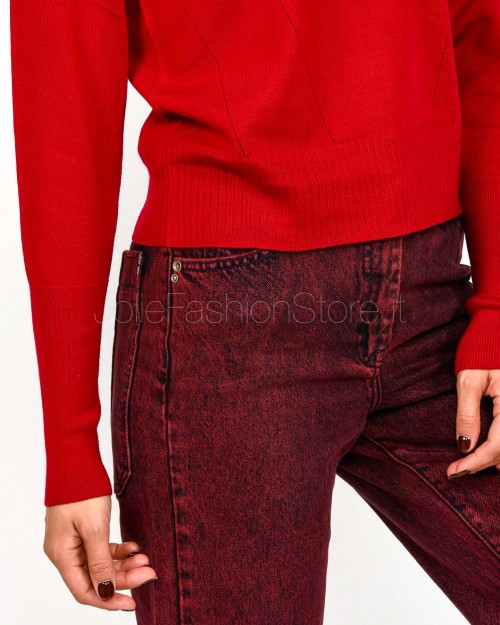 Patrizia Pepe Maglia Girocollo In Lana Extreme red  8K0334 KM36 R863