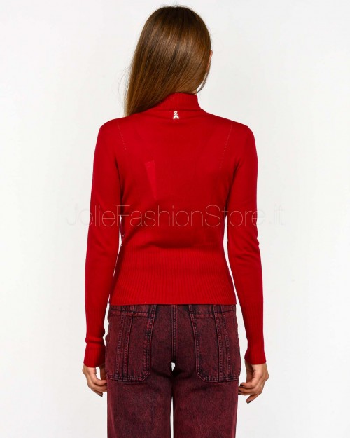 Patrizia Pepe Maglia Collo Alto In Lana Extreme Red  8K0333 KM36 R863