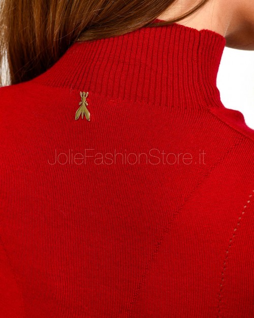 Patrizia Pepe Maglia Collo Alto In Lana Extreme Red  8K0333 KM36 R863