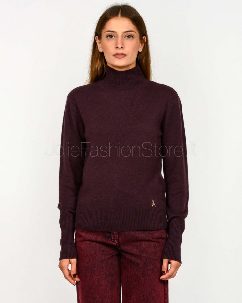 Patrizia Pepe Maglia Collo Alto Purple Red Cashmere  8K0319 K247 M544