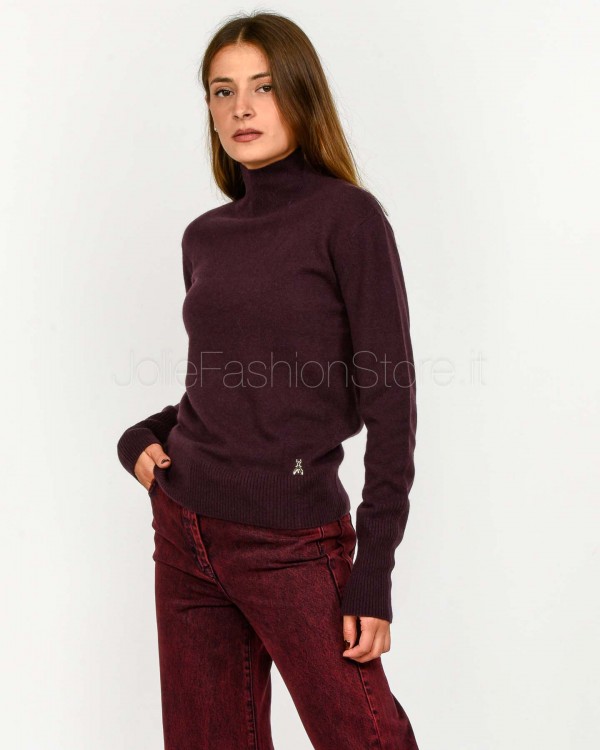 Patrizia Pepe MAGLIA/KNIT Purple red cashmere  8K0319 K247 M544