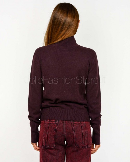 Patrizia Pepe Maglia Collo Alto Purple Red Cashmere  8K0319 K247 M544