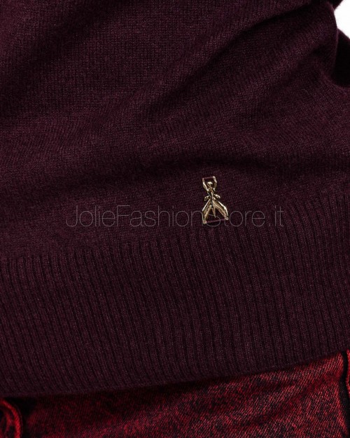 Patrizia Pepe Maglia Collo Alto Purple Red Cashmere  8K0319 K247 M544