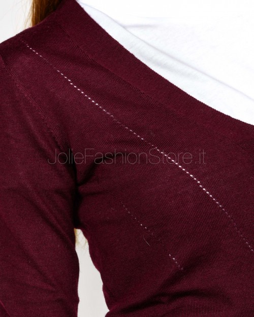 Patrizia Pepe Cardigan In Lana Purple Red  8K0330 KM36 M536
