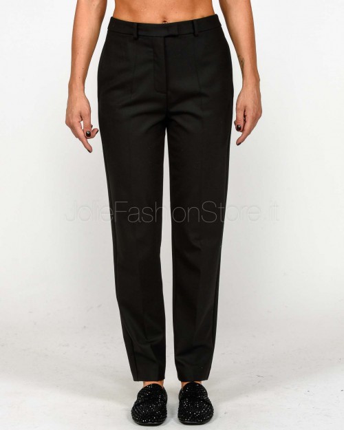 Patrizia Pepe Pantalone a Sigaretta Misto Lana Nero  2P1708 A475 K103