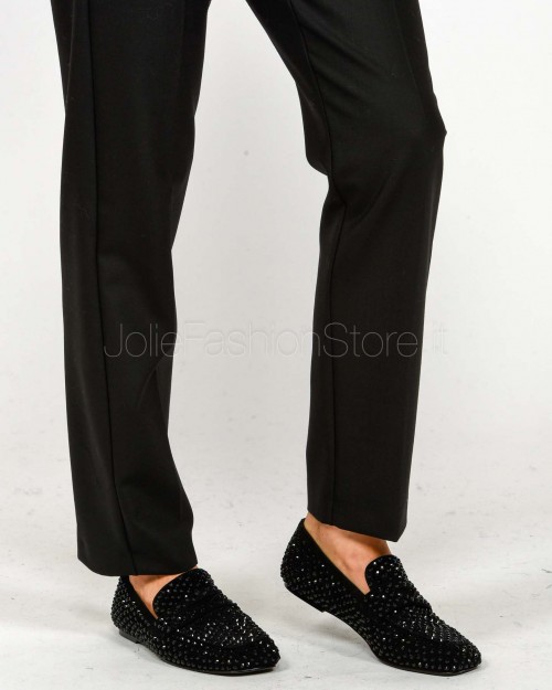 Patrizia Pepe Pantalone a Sigaretta Misto Lana Nero  2P1708 A475 K103