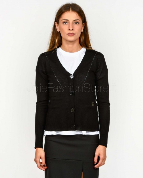 Patrizia Pepe Cardigan In Lana Nero  8K0330 KM36 K103
