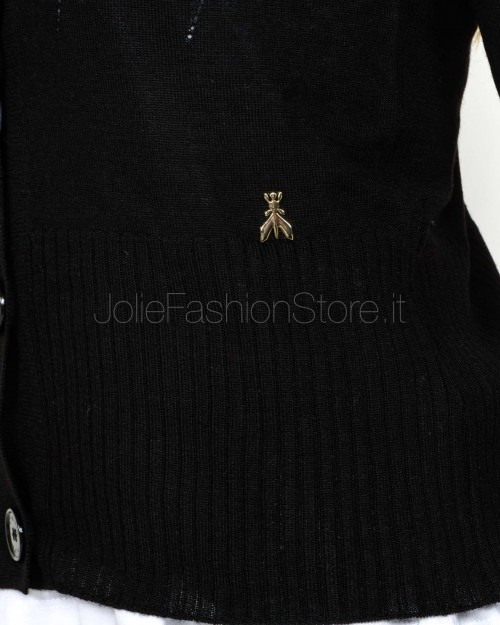 Patrizia Pepe Cardigan In Lana Nero  8K0330 KM36 K103
