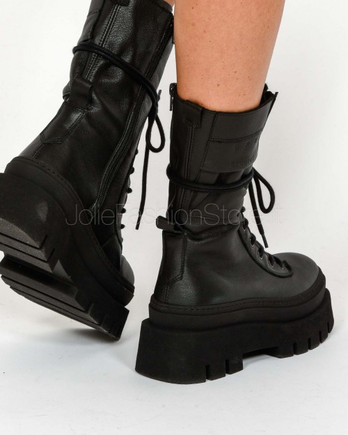 Copenhagen Stivale In Pelle Stringati Nero  CPH691 BLK