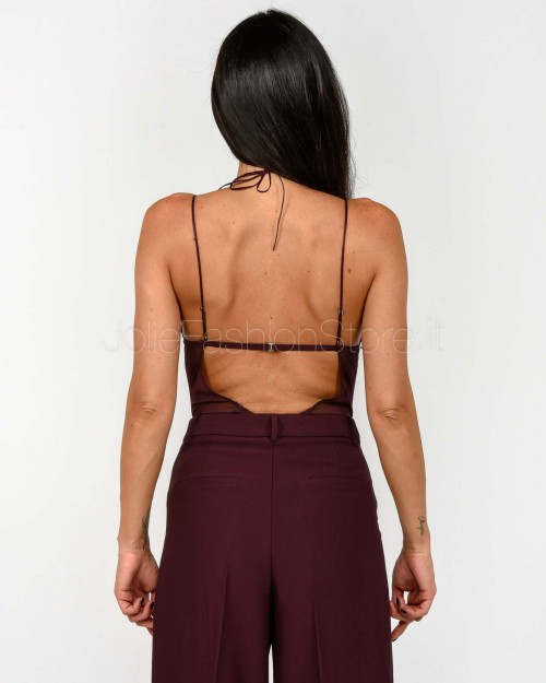 Patrizia Pepe Body in Pizzo Purple Red  8I0178 A602 M536