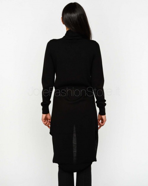 Meimeij Cardigan Doppiopetto Lungo Nero  M5FZ05 100
