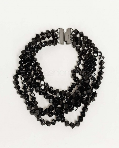 Meimeij Collana Multistrato Nero  M5IQ00 100