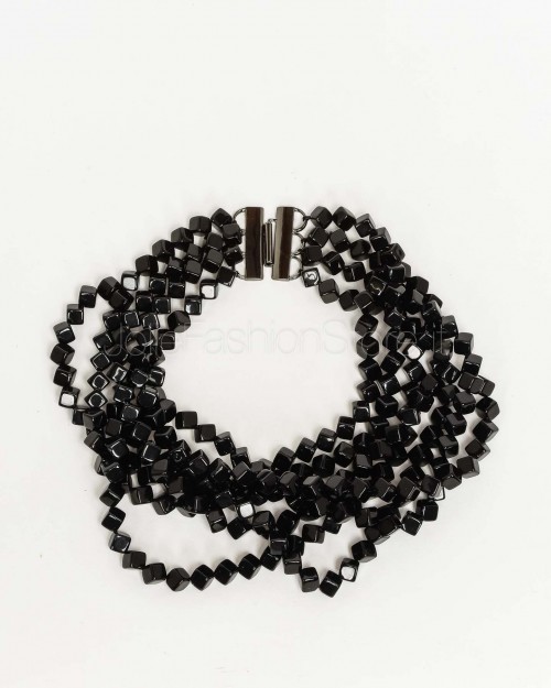 Meimeij Collana Multistrato Nero  M5IQ00 100