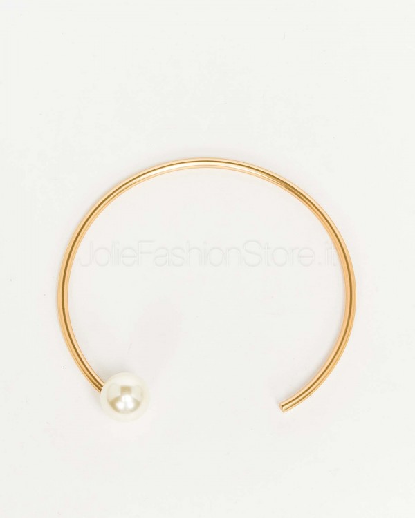 Meimeij Collana Oro Satinato Con Perla  M5IQ03 555os