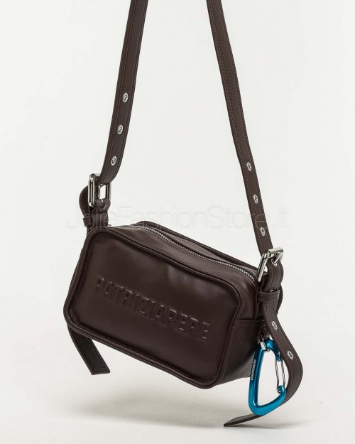 Patrizia Pepe Camera Case (IM)PERFECTION in Pelle Deep Chocolate  2B0153 L113 B856