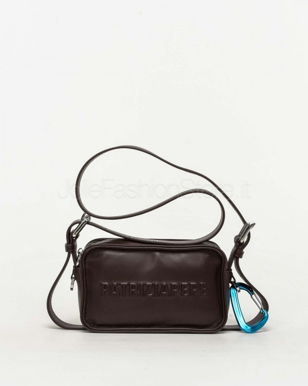 Patrizia Pepe Camera Case (IM)PERFECTION in Pelle Deep Chocolate  2B0153 L113 B856