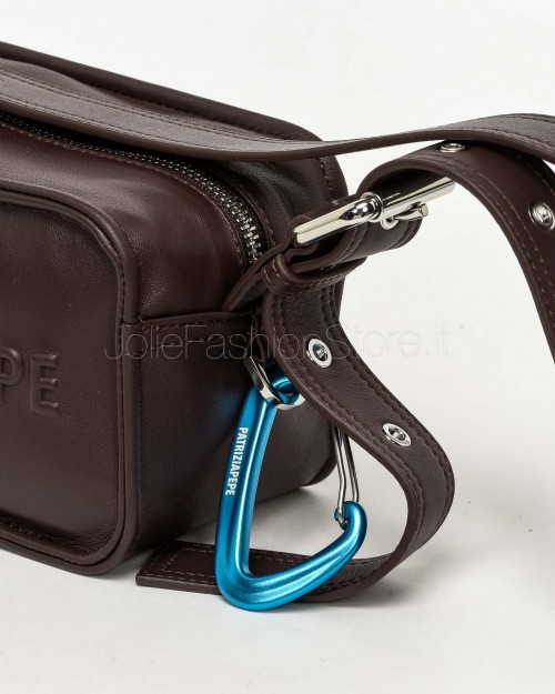 Patrizia Pepe Camera Case (IM)PERFECTION in Pelle Deep Chocolate  2B0153 L113 B856
