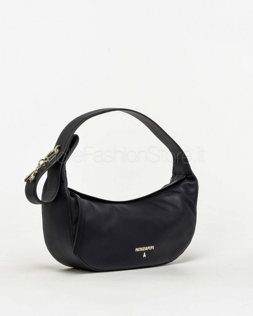 Patrizia Pepe Borsa New Moon Media in Pelle con Tracolla Evening Blue  8B0274 L164 CA67