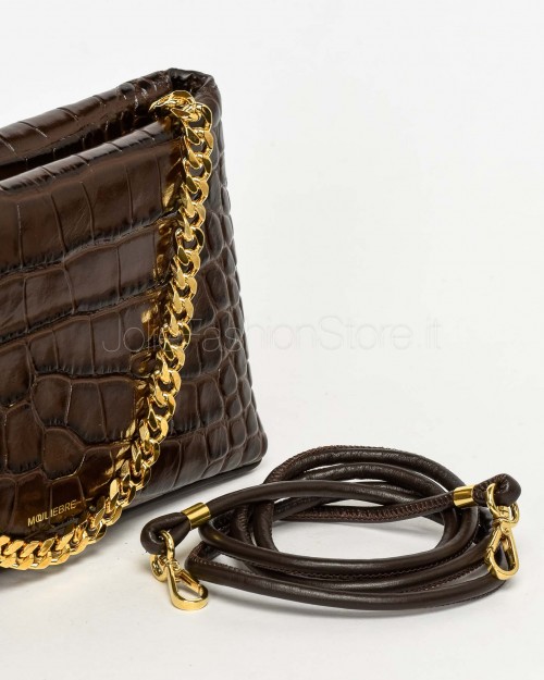 Mouliebre Borsa In Pelle Stampa Cocco Marrone Modello Carlottina  CARLOTTINACOCCO CHOCOLATE