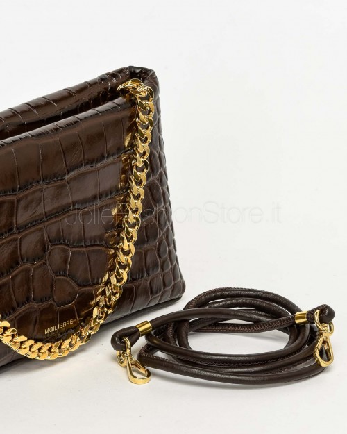 Mouliebre Borsa In Pelle Stampa Cocco Marrone Modello Carlottina  CARLOTTINACOCCO CHOCOLATE