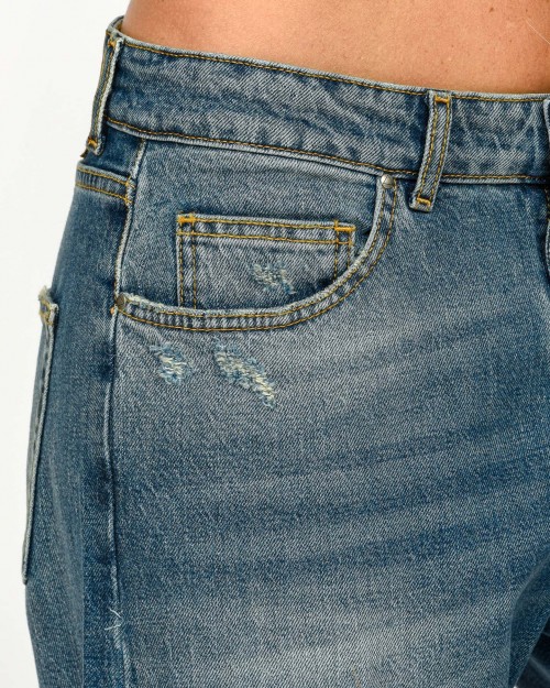 God Save Denim Jeans Boy Fit With Tears Model Diana-3  DIANA-3