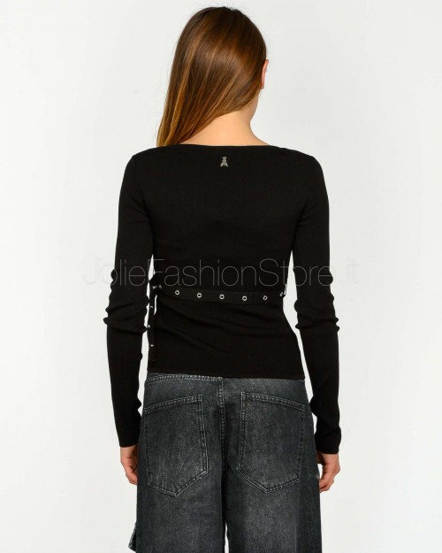 Patrizia Pepe Maglia Con Cinturino Nero  8K0309 K274 K103