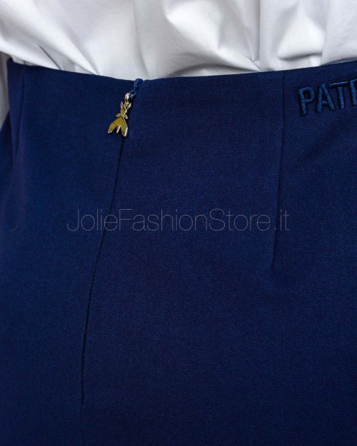 Patrizia Pepe Minigonna a Portafoglio in Gabardina Evening Blue  8G0483 A623 CA67